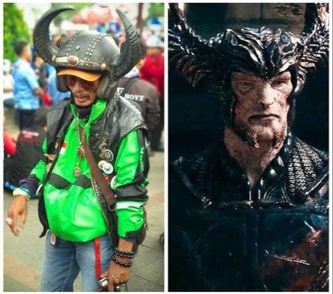 10 Potret Driver Ojol Cosplay Jadi Superhero, Gayanya Keren Tapi Agak Kocak Juga