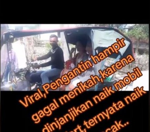 Kisah Pengantin Wanita Dijanjikan Calon Suami Naik Mobil Mewah Ternyata Bawa Becak Montor, Hampir Batal Nikah