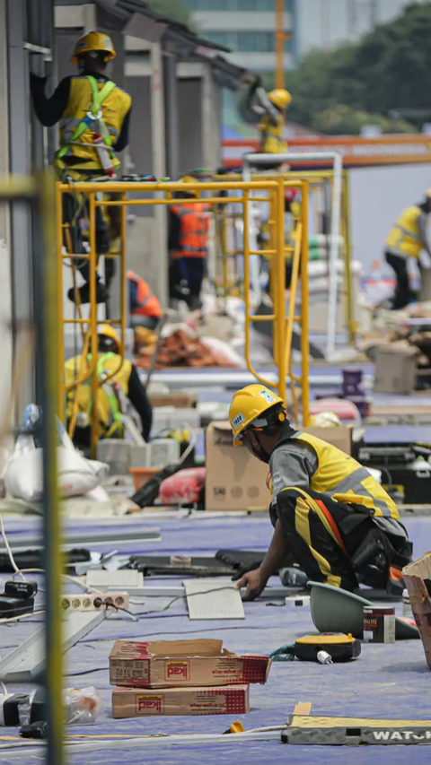 FOTO: Melihat Aksi Para Pekerja Unjuk Keahlian di Konstruksi Indonesia 2023