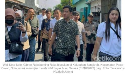 CEK FAKTA: Hoaks Paspampres Minta Warga Ganti Kaos Foto Caleg PDIP saat Gibran Blusukan ke Sangkrah Solo