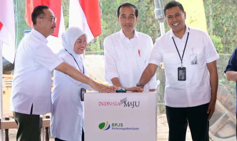 Presiden Jokowi Groundbreaking Kantor BPJS Ketenagakerjaan di IKN