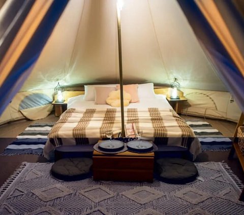 Stay at Glamping Because Tired of Driving, Woman Shocked to Enter Tent Feels Like Honeymoon Room from the 90s