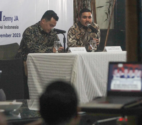 FOTO: Survei LSI 90 Hari Menuju Pilpres: Elektabilitas Prabowo-Gibran 40,3 Persen, Ganjar-Mahfud 28,6 Persen dan Anies-Cak Imin 20,3 Persen