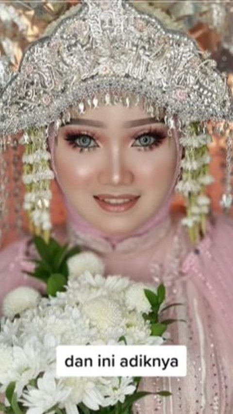 The used jasmine flowers are not too many so as to highlight the beautiful makeup.
