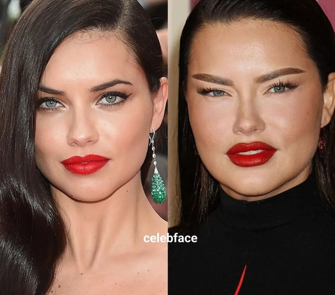 Portrait of Super Model Adriana Lima who is Criticized for Body and Face Changes