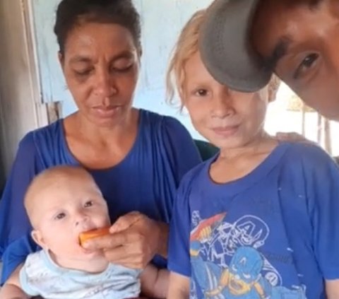 Viral Pasangan Suami Istri Asal Maluku Punya 3 Anak Berwajah Bule, Bikin Heran