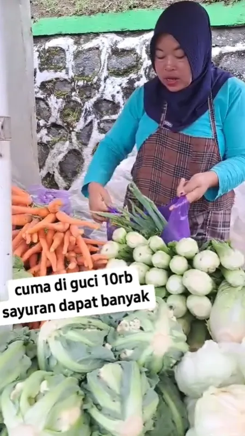 Viral Mom's Excitement Buying 7 Types of Vegetables Only Pay for Ceban