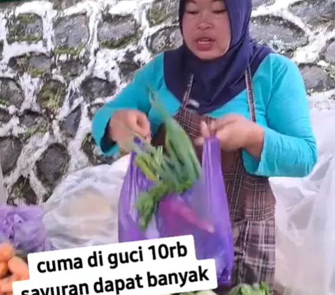 Viral Moment of Mothers' Delight Buying 7 Types of Vegetables for Only Rp10 Thousand