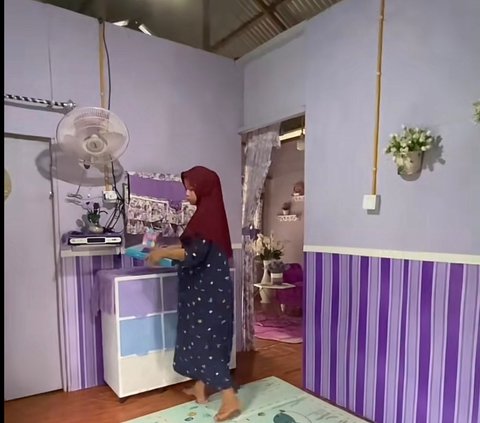 Viral Rumah Unik Serba Ungu di Tepi Sungai, Begini Penampakannya