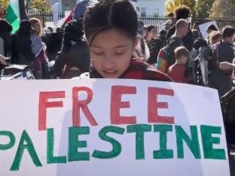 Video Anak-Anak Amerika Demo Bela Palestina di Depan Gedung Putih, Desak Israel Berhenti Bunuh Anak-Anak Gaza