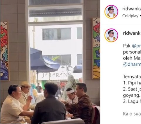 Ridwan Kamil Unggah Video dengan Prabowo: Sedang Menerangkan Teknik Menjadi Gemoy