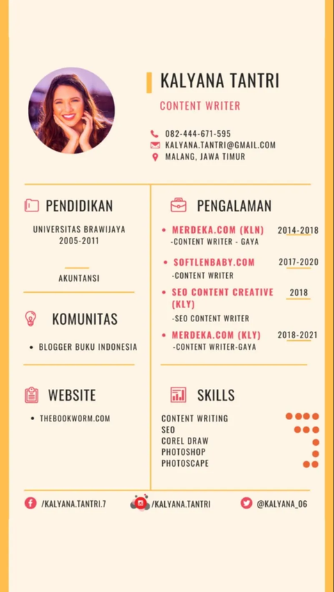 25 Contoh CV Bahasa Indonesia dan Inggris dalam Berbagai Gaya: Formal, Modern, sampai Kreatif