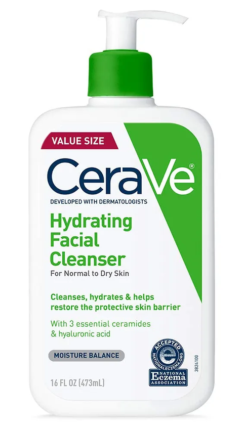 7. Cerave Hydrating Facial Cleanser: Hidrasi untuk Kulit Normal-Kering