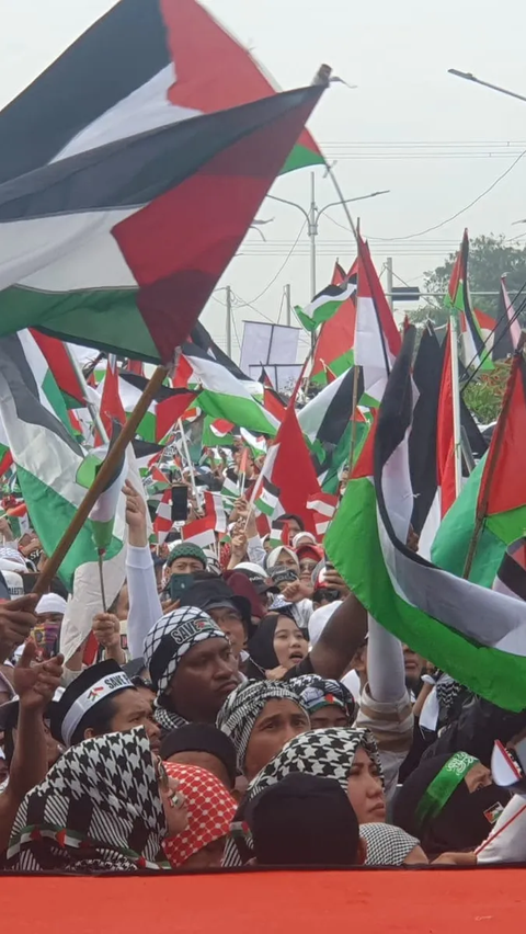 <br>Ribuan Warga Depok Gelar Aksi Bela Palestina di GDC, Begini Suasananya
