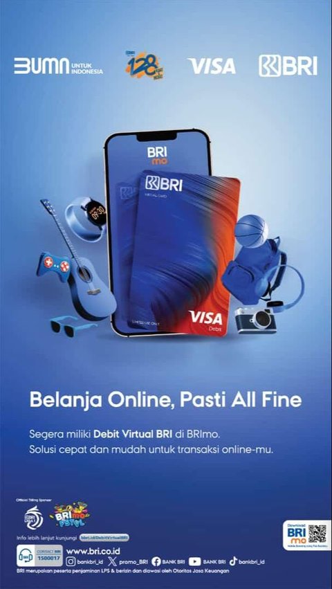 Mudahkan Layanan Nasabah, BRI dan Visa Luncurkan Debit Virtual