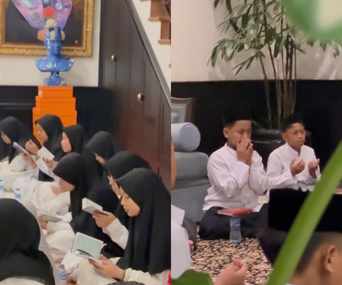 Potret Ivan Gunawan Bikin Pangling Pakai Gamis dan Peci saat Gelar Pengajian di Rumah, Dipuji Makin Ganteng