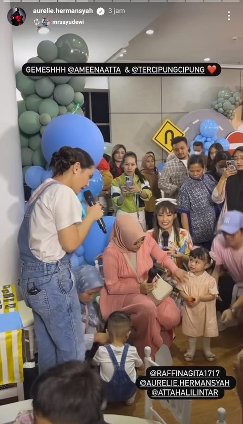 Potret Ameena di Ultah Rayyanza, Duo Gemas Idola para para Netizen - Sering Disebut Keponakan Online