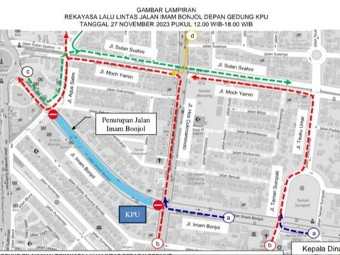 Warga Diminta Tak Lewat Jalan Imam Bonjol Hari Ini Pada Pukul 12.00 hingga 18.00 WIB