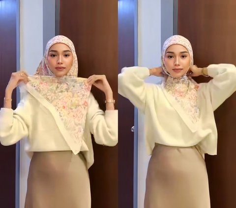 Only 10 Seconds, 3 Quick Steps to Wear a Square Hijab