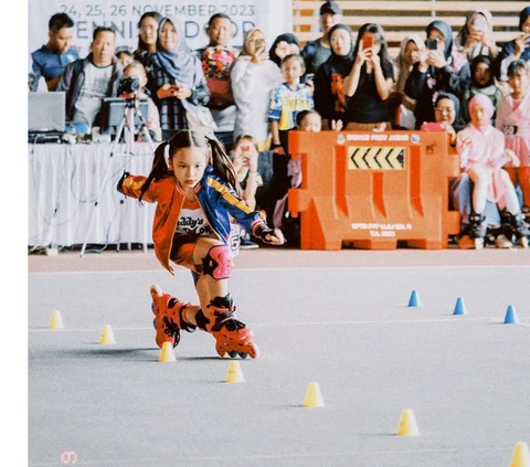 Keren! 10 Potret Gempi Anak Gading Marten saat Ikut Kejuaran Sepatu Roda Tingkat Nasional, Aksinya Banjir Pujian