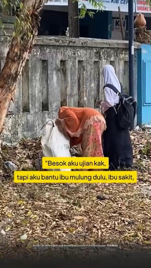 Aksi Anak SMP Bantu Ibunya Cari Rongsokan Usai Pulang Sekolah Ini Viral, Bikin Salut