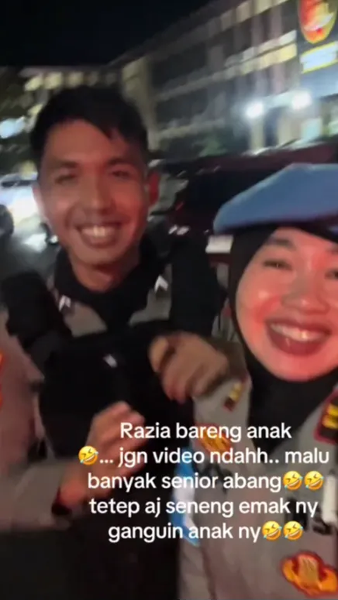 Viral Ibu dan Anak Sama-Sama Polisi Tugas Razia Bareng, Netizen: Dipantau Sampai Rumah<br>