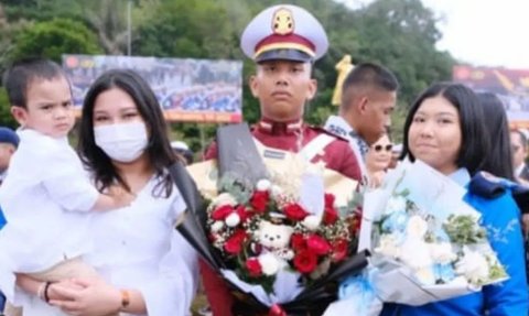Aksi Tribrata Anak Ferdy Sambo saat Peragaan Kolone Senapan, Sang Kakak 'Ganteng Abis'