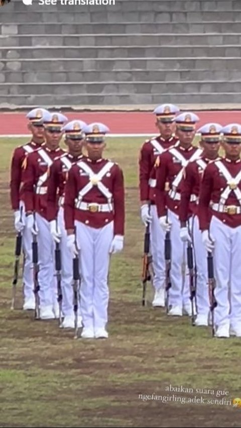 Aksi Tribrata Anak Ferdy Sambo saat Peragaan Kolone Senapan, Sang Kakak 'Ganteng Abis'