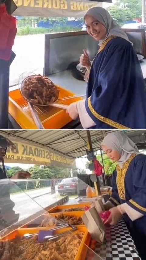 <b>Viral Momen Wanita Lulusan Sarjana Dagang Pisang Goreng Pakai Toga, Alasan di Baliknya Bikin Haru</b>