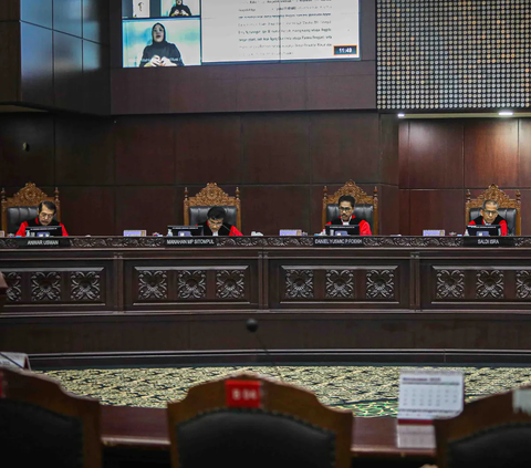 Sidang pengucapan putusan Perkara Nomor 81/PUU-XXI/2023 digelar di Ruangan Sidang Lantai 2, Gedung Mahkamah Konstitusi, Jakarta, Rabu (29/11/2023).<br>