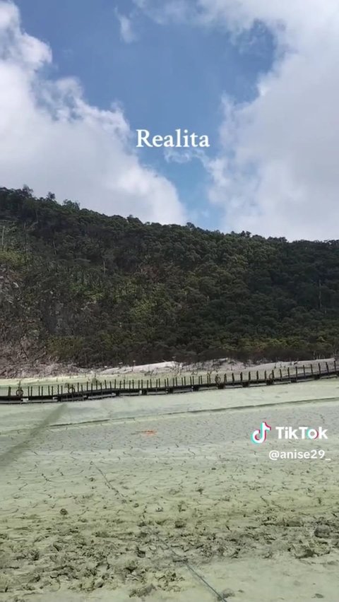 Ekspektasi Tak Seindah Realita, Wanita Ini Hanya Bisa Senyum Kecut saat Liburan di Kawah Putih Ciwidey