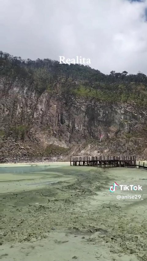 Ekspektasi Tak Seindah Realita, Wanita Ini Hanya Bisa Senyum Kecut saat Liburan di Kawah Putih Ciwidey