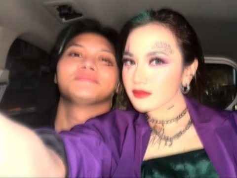 5 Potret Mahalini Cosplay Jadi Joker, Ada Tato Tulisan di Wajah