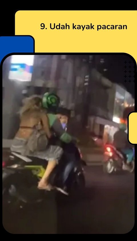 10 Potret Driver Ojol Dapat Penumpang Bule Cantik, Gaya Boncengannya Malah Mesra Seperti Pacaran