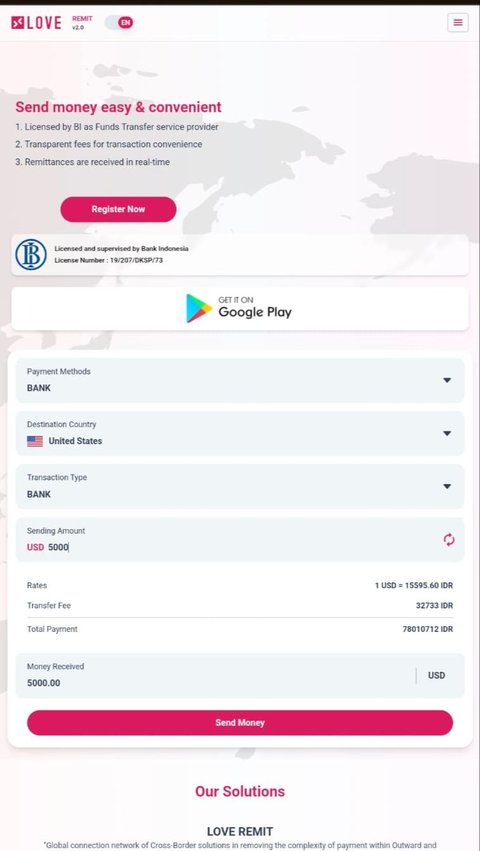 Gandeng Fintech Lightnet, Love Remit Tawarkan Layanan Pengiriman Uang Mudah, Murah, dan Aman