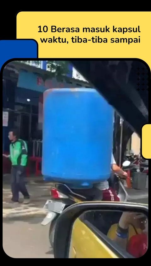 10 Potret Boncenger Bawa Barang Absurd Ini Bikin Ngakak Brutal, Badan Sampai Masuk Toren Air!