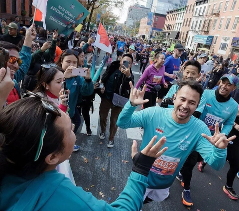 Potret Raffi Ahmad Berhasil Marathon 42 KM di New York 'Alhamdulillah Sehat Walafiat Tanpa Cedera'