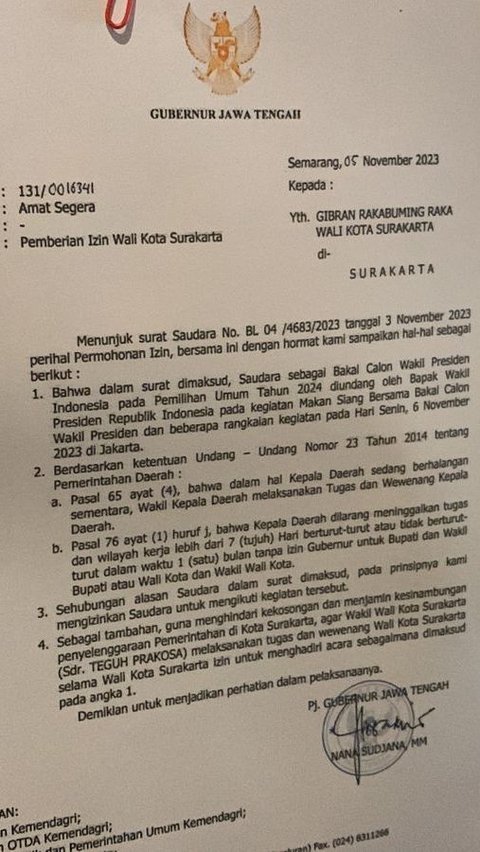 Gibran Hari Ini Izin Tidak Masuk Kantor, Bakal Hadir di HUT Golkar?