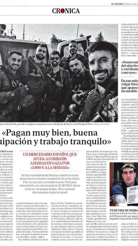 Israel Pakai Tentara Bayaran dari Spanyol untuk Perang di Gaza, Segini Bayarannya