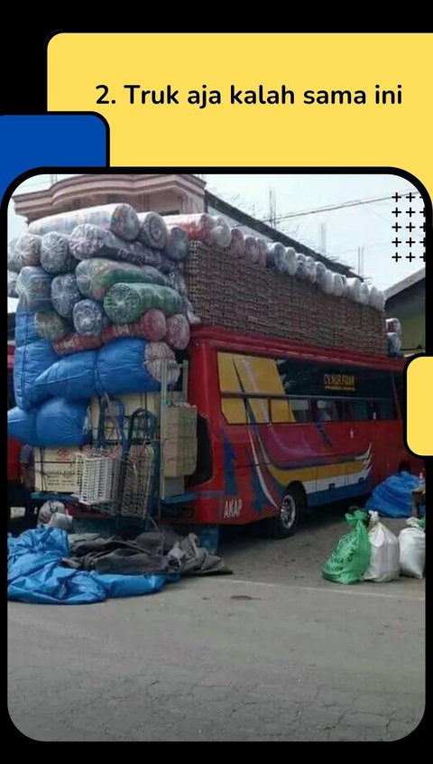 9 Potret Bus Bawa Barang Melebihi Truk, Sukses Bikin Ngeri dan Bingung!