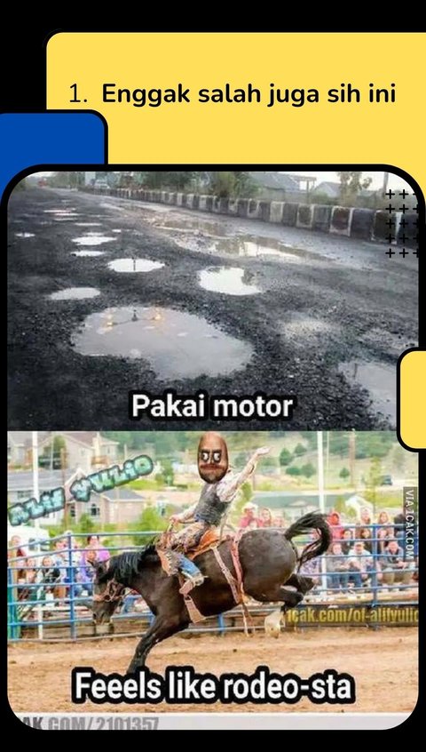 10 Potret Meme Seputar Jalan Rusak Ini Bikin Ngakak, Teguran Halus Untuk Otoritas