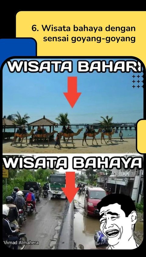 10 Potret Meme Seputar Jalan Rusak Ini Bikin Ngakak, Teguran Halus Untuk Otoritas