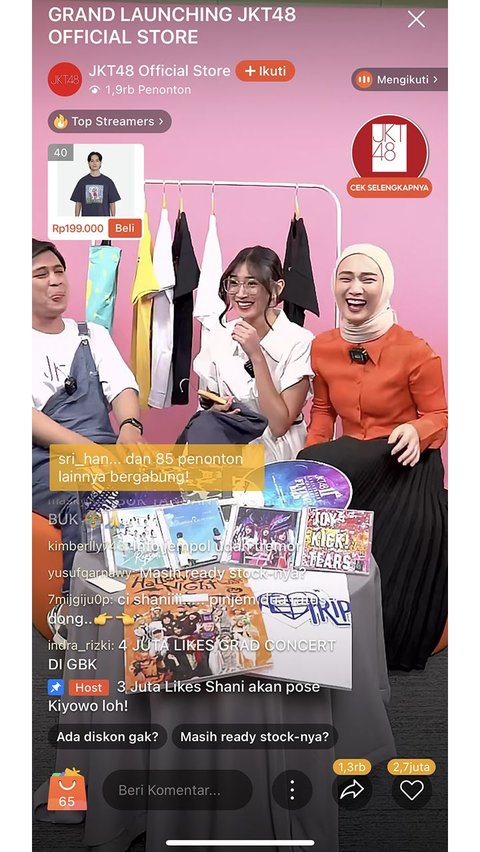 Intip Yuk! Shani dan Melody Meriahkan Grand Launching JKT48 Official Store di Shopee