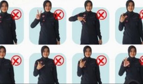 Selain dua pose tersebut, para anggota polisi dilarang untuk melakukannya.