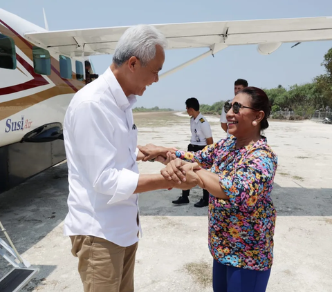 Potret Hangat Susi Pudjiastuti Bertemu Ganjar, Disambut Pelukan hingga Disopiri Naik Pikap