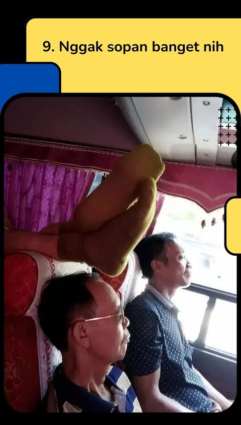 10 Potret Tingkah Absurd Penumpang Bus, Suka-suka dan Seenak Jidat Sendiri