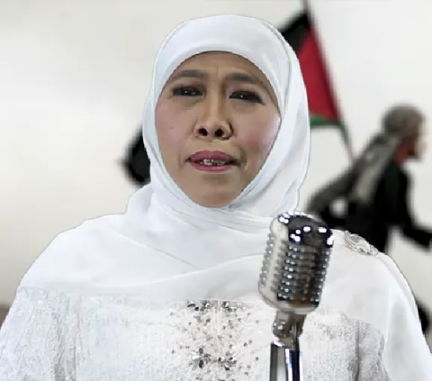 Dukung Kemerdekaan Palestina, Begini Momen Khofifah Pajang Foto Bawa Semangka hingga Jadi Vokalis Nasida Ria