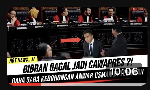 Beredar Video Sebut Gibran Gagal jadi Cawapres Prabowo Akibat Ulah Anwar Usman, Begini Faktanya