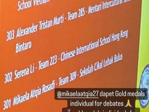 Bangga! Momen Atqia Anak Nisya Ahmad Berhasil Raih Medali Emas di World Scholar Cup Yale University