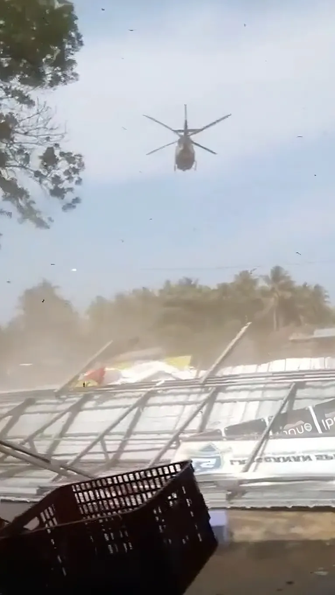 <b>Viral Helikopter Mendarat Bikin Rusak Warung di Pangandaran, Ini Fakta di Baliknya</b><br>